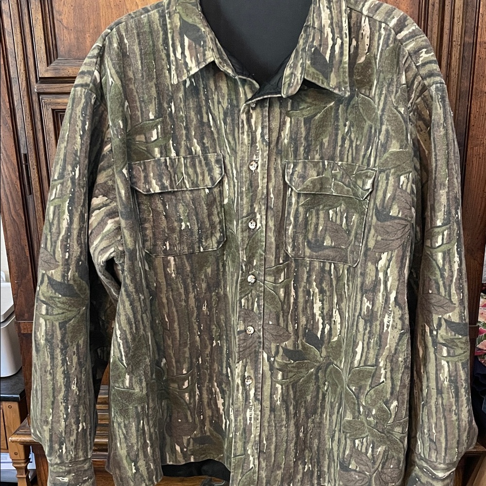 Vintage Gander Mountain Real Tree Camouflage Nylon Lined Men's Jacket